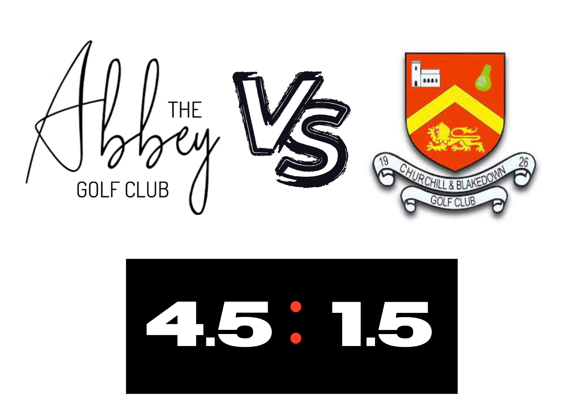 The Abbey dominate Churchill & Blakedown 4.5 to 1.5 to advance to the Semi Final!!!