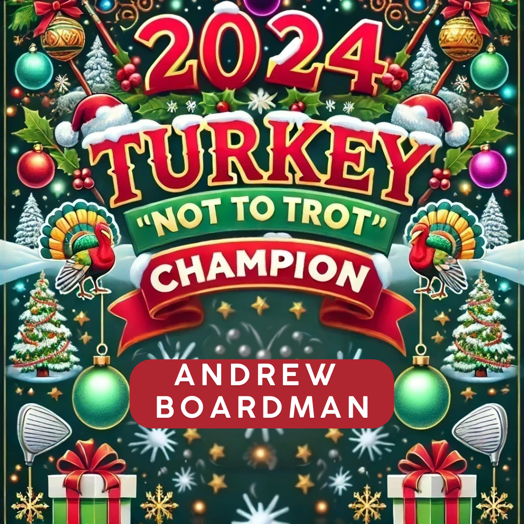 Congrats to Andrew Boardman, winner of the 2024 Turkey “Not to Trot” competition